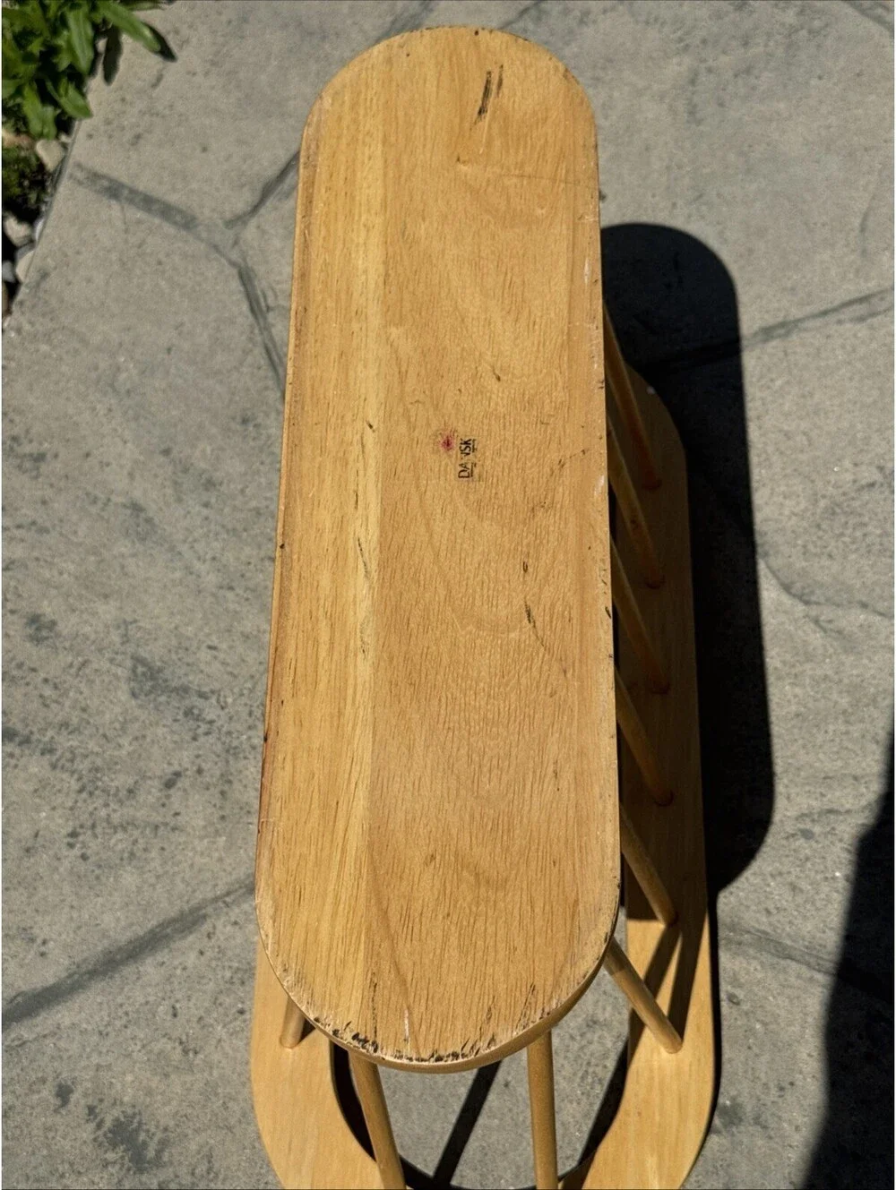 Vintage Dansk Danish MCM Wood Spindle Magazine Rack Record Holder 21-1/2 X 12x9”